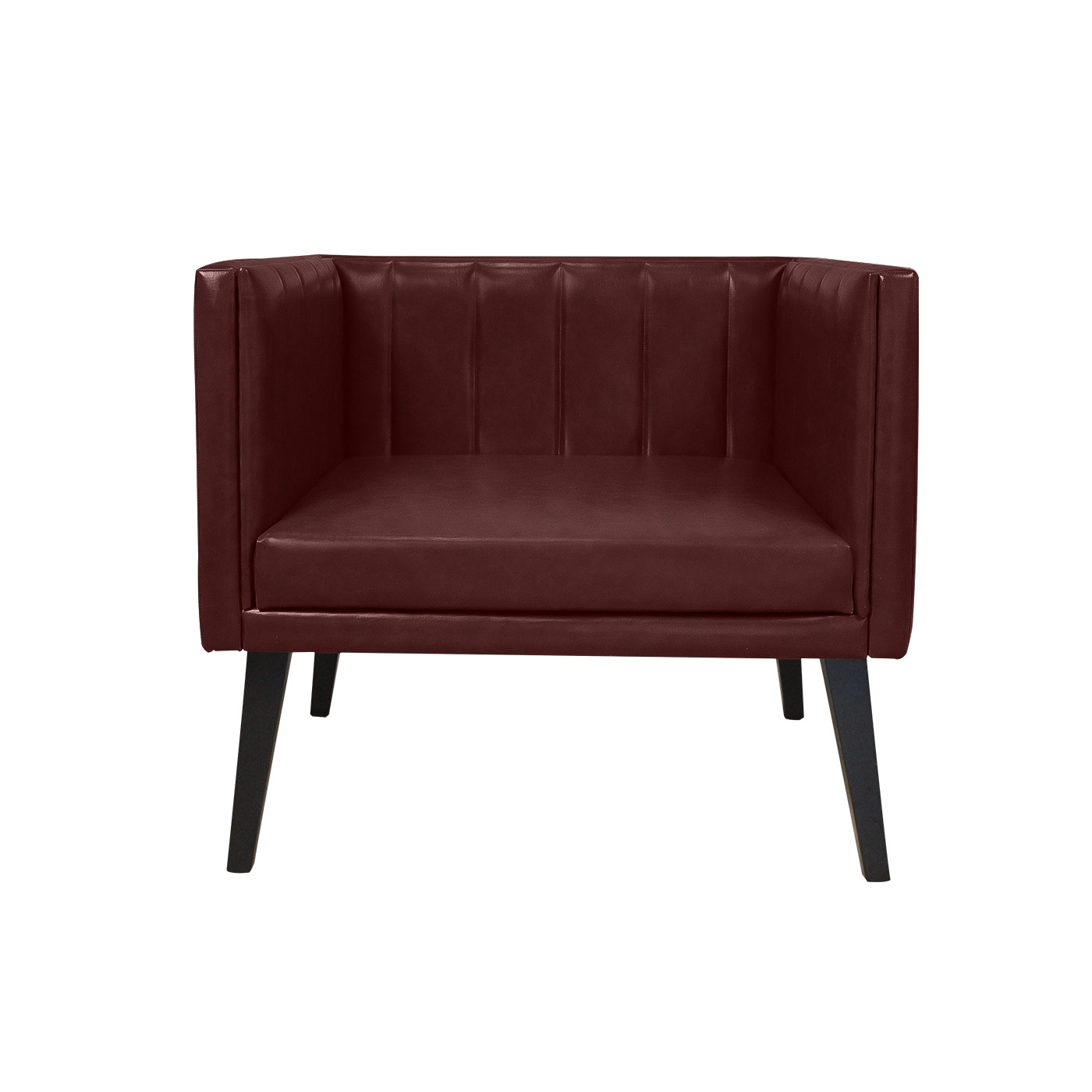 Melrose Faux Leather Ebony Single Sofa