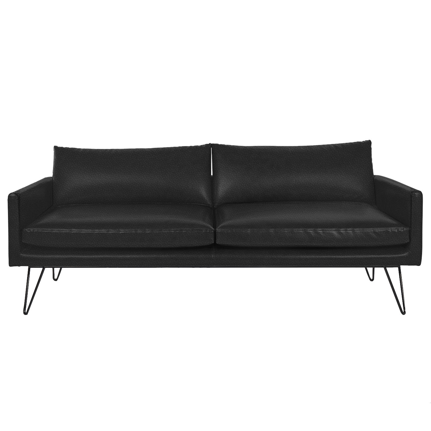 Noblitt Faux Leather Double Sofa