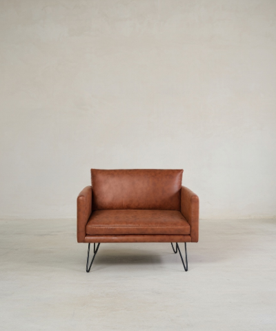 Noblitt Faux Leather Single Sofa