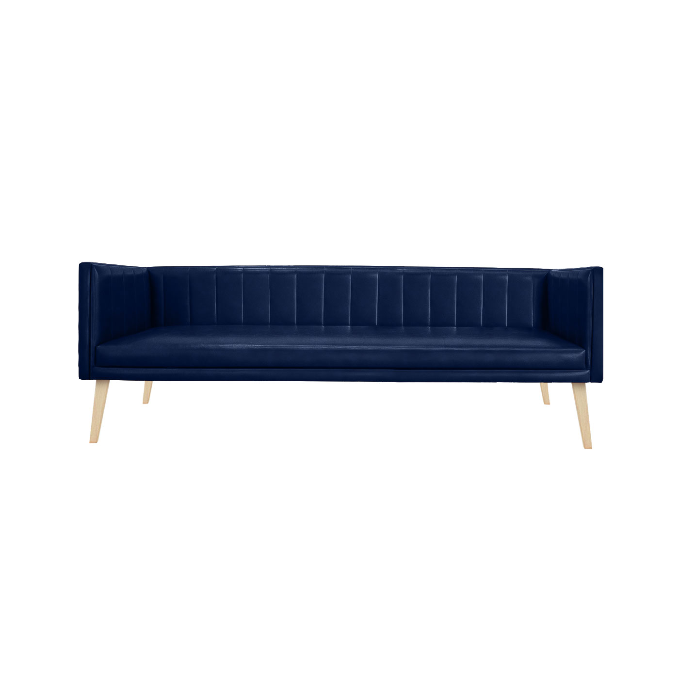 Melrose Faux Leather Light Three Seater Sofa