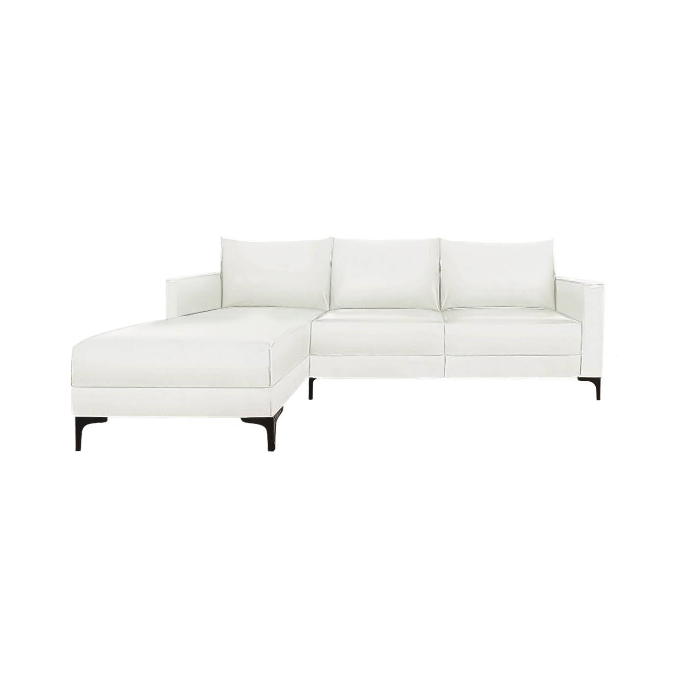 Smithfield Faux Leather Sofa & Chaise (Right)