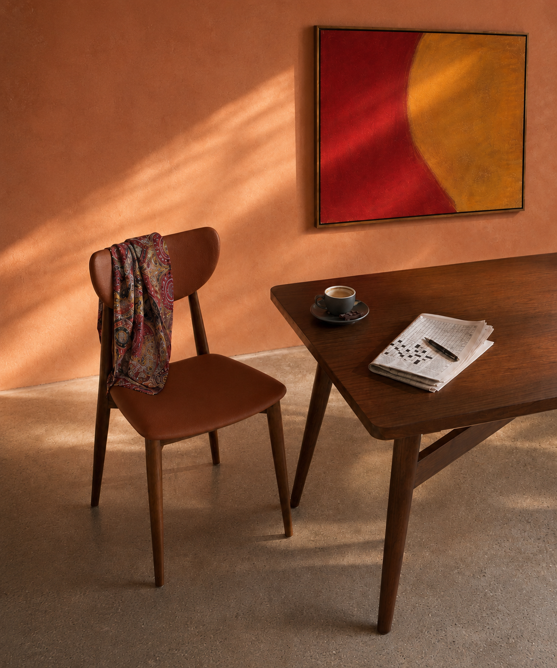 Williamsburg Faux Leather Dark Dining Chair