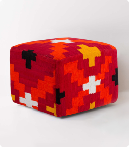 red satranji ottoman