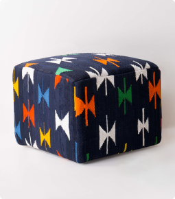 blue satranji ottoman